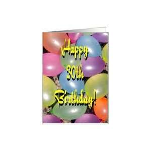    Happy 30Th Birthday Balloons Birthday Card Card Toys & Games