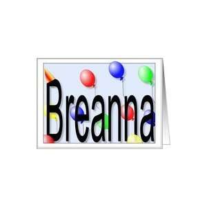  Breannas Birthday Invitation, Party Balloons Card Toys & Games