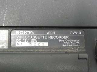 SONY PVV 3 DXC D30 BETACAM SP COLOR VIDEO CAMERA RECORDER + DXF 701 