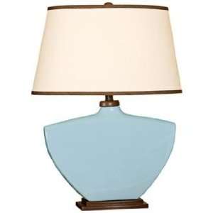  Splash Collection Sky Blue Curved Ceramic Table Lamp