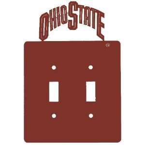 Ohio State Buckeyes Double Toggle Metal Switch Plate Cover 
