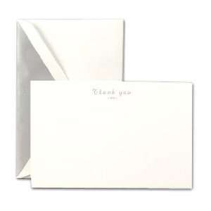  Engraved Silver Thank You Cards