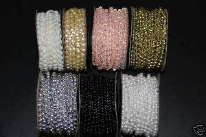 24 Ft Wedding Pearl Bead Garland Rope MANY Colors  