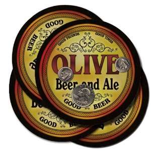  Olive Beer and Ale Coaster Set