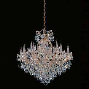 Bohemian Crystal 19 Light Candle Chandelier Finish Gold, Crystal Type 
