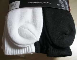 Perry Ellis Crew Socks pack of 6 pair (3 white 3 black)  