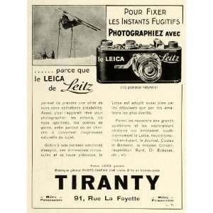  1931 Ad Tiranty Leica Leitz Cameras Photography Skiing Snapshot 