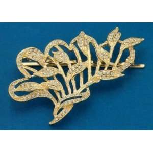   Bobby Pin with Swarovski Crystal Leaf Design, 2 1/2 inch long Jewelry