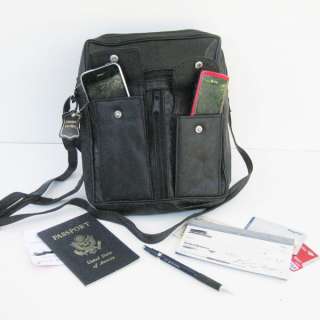   Leather Mens Handbag Large Messenger Organizer Travel Phone Bag 118