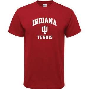   Indiana Hoosiers Cardinal Red Tennis Arch T Shirt