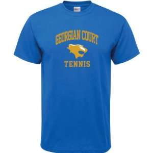   Georgian Court Lions Royal Blue Tennis Arch T Shirt