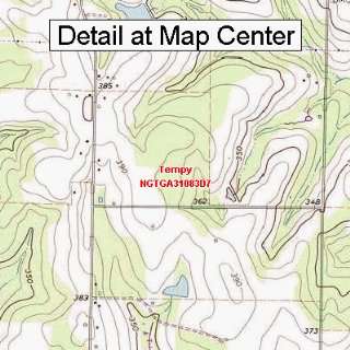 USGS Topographic Quadrangle Map   Tempy, Georgia (Folded/Waterproof 