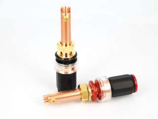 Quality Red Copper Speaker Terminals Binding Posts x 2  