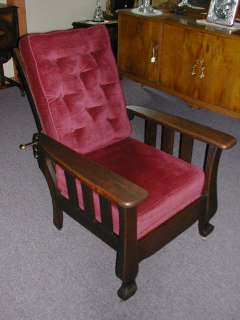Excellent Circa 1900 Morris Chair In Dark Oak, Arts & Craft/Mission 