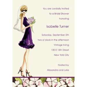   Bride, Custom Personalized Bridal Shower Invitation, by Bonnie Marcus