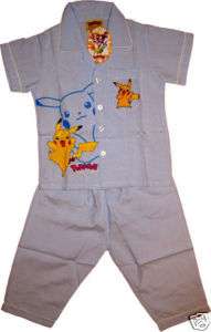 POKEMON Boys Sleepwear Kids Pyjamas PJS Size 2 Age 1 2  