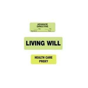  Health Care Proxy Labels, 3/4 x 2, Fluorescent Chartreuse 