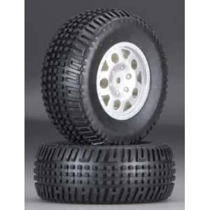  Team Associated Tire/Wheel Set   SC10 Rear Silver Toys 