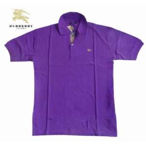  Burberry Mens Classic Nova Check Polo Shirt in Purple 