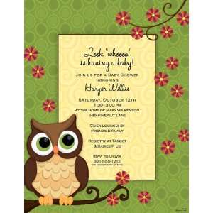 Owl With Flowers Imprintable Paper