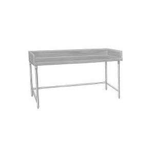 Advance Tabco TBS 308 Wood Top Bakers Table with Stainless Steel Base 