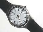 swatch used blackguard irony swiss quartz with leather strap and