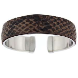 The Taylor Stainless Steel Hypoallergenic Adjustable Leather Bangle 