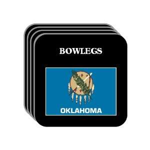 US State Flag   BOWLEGS, Oklahoma (OK) Set of 4 Mini Mousepad Coasters