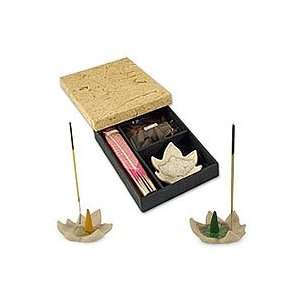   Incense sticks and dish, Gentle Aroma (3 box sets)