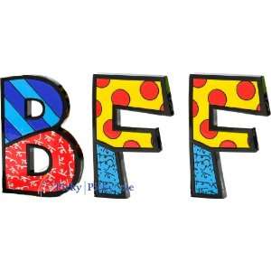  BFF Word Art for Table Top or Wall by Romero Britto