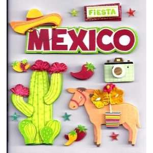  MEXICO   13 Pc Dimensional Stickers K&Company/Vacation 