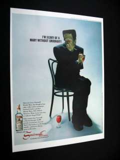 Smirnoff Vodka Frankenstein & Bloody Mary 1967 print Ad  