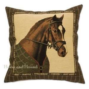  Bridled Chestnut Horse Tapestry Pillow