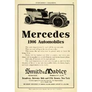  1906 Ad Smith Mabley Mercedes Automobile Broadway New York 