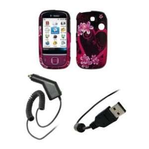  T Mobile Tap   Premium Purple Hearts and Flowers Design 