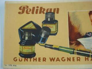 1930s VINTAGE GERMAN ADVERTISING BLOTTING PAPER PELIKAN  
