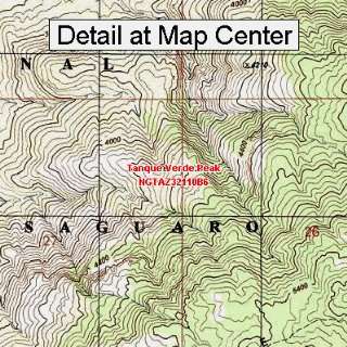  USGS Topographic Quadrangle Map   Tanque Verde Peak 