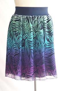Rafaella NEW Plus Sz 1X/2X/3X Blue/Purple/Green Lined Floral Skirt NWT 