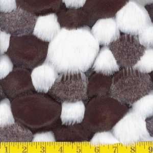  58 Wide Faux Fur Bubbles white/black Fabric By The Yard 