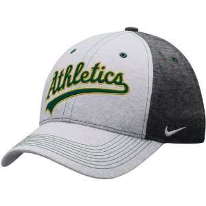 Nike Oakland Athletics Ash Charcoal MLB Legacy 91 Swoosh Flex Fit Hat 