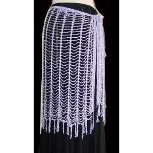    Crochet Hip Wrap with Hanging Knit Fringe Everything 