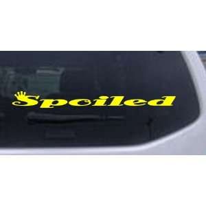  Spoiled Car Window Wall Laptop Decal Sticker    Yellow 