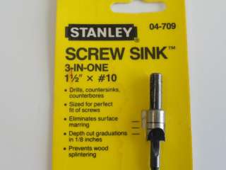 VTG Stanley Screw Mate Screw Sink Boatbuilders Countersink Drill Bit 