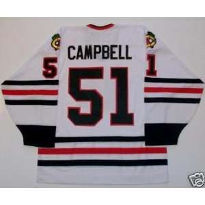  Brian Campbell Chicago Blackhawks Jersey Road White 