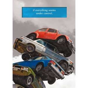  Bookmark Birthday W/ Stack of Cars