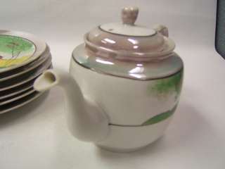 Takito TT Vintage China Tea Set Japan 8 pcs white/gray  