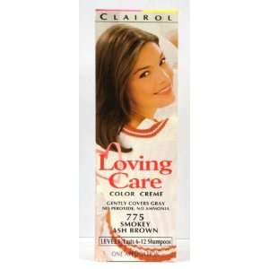 Clairol Loving Care Hair Color Crème #775 Smokey Ash Brown (Pack of 3 