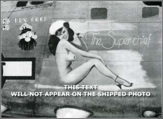 Photo Nose Art The Super chief PB4Y 2 Bomber, WWII  