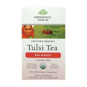  Organic India Tulsi Tea, Red Mango, 18 Tea Bags Health 