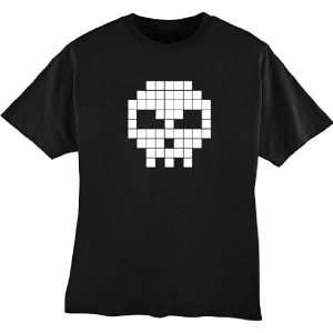  8 Bit Skull Funny Gamer T shirt Medium by DiegoRocks 